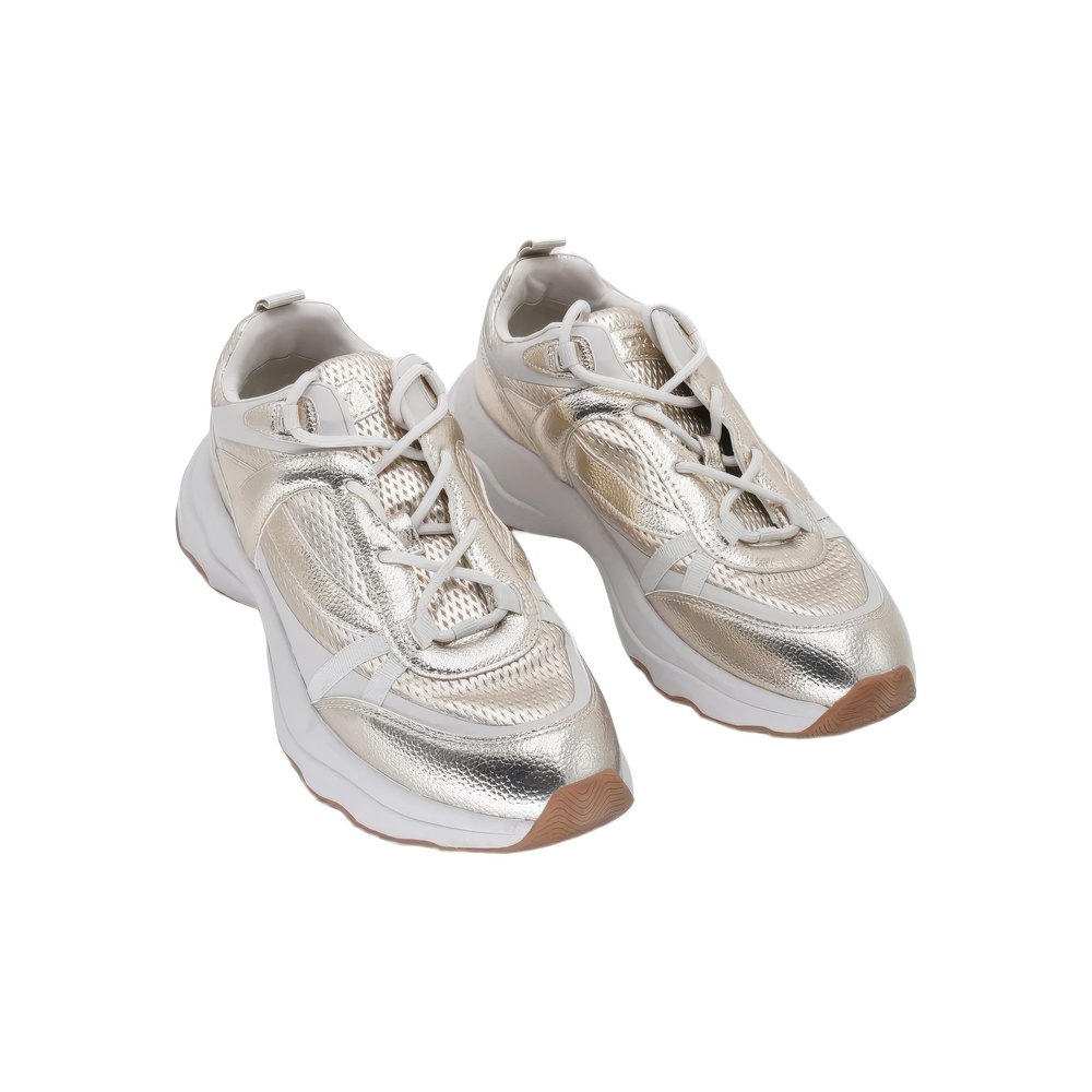 DKNY Womens Juna Lace-Up Sneakers Gold Size 11M
